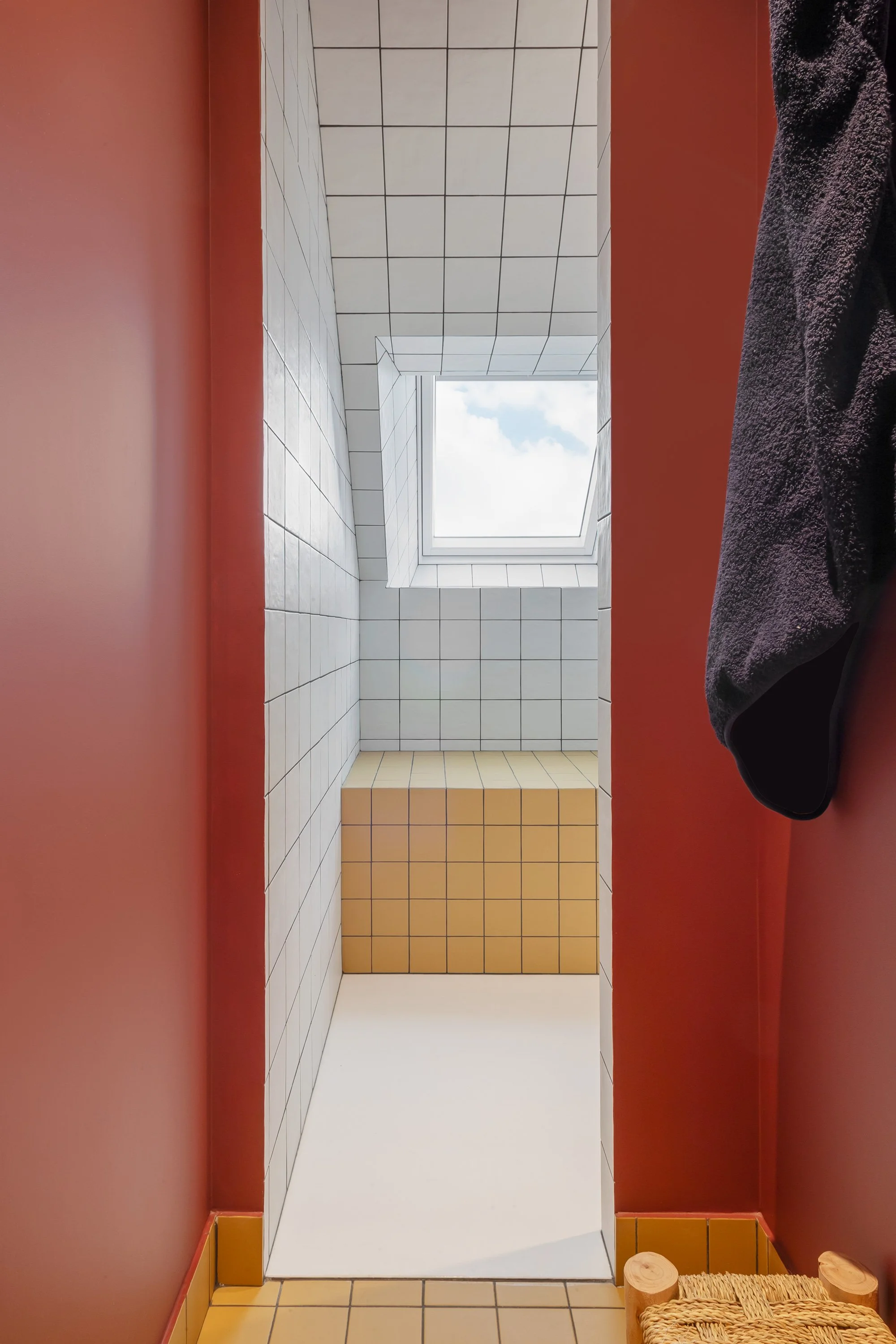 salle de bain joints colorés