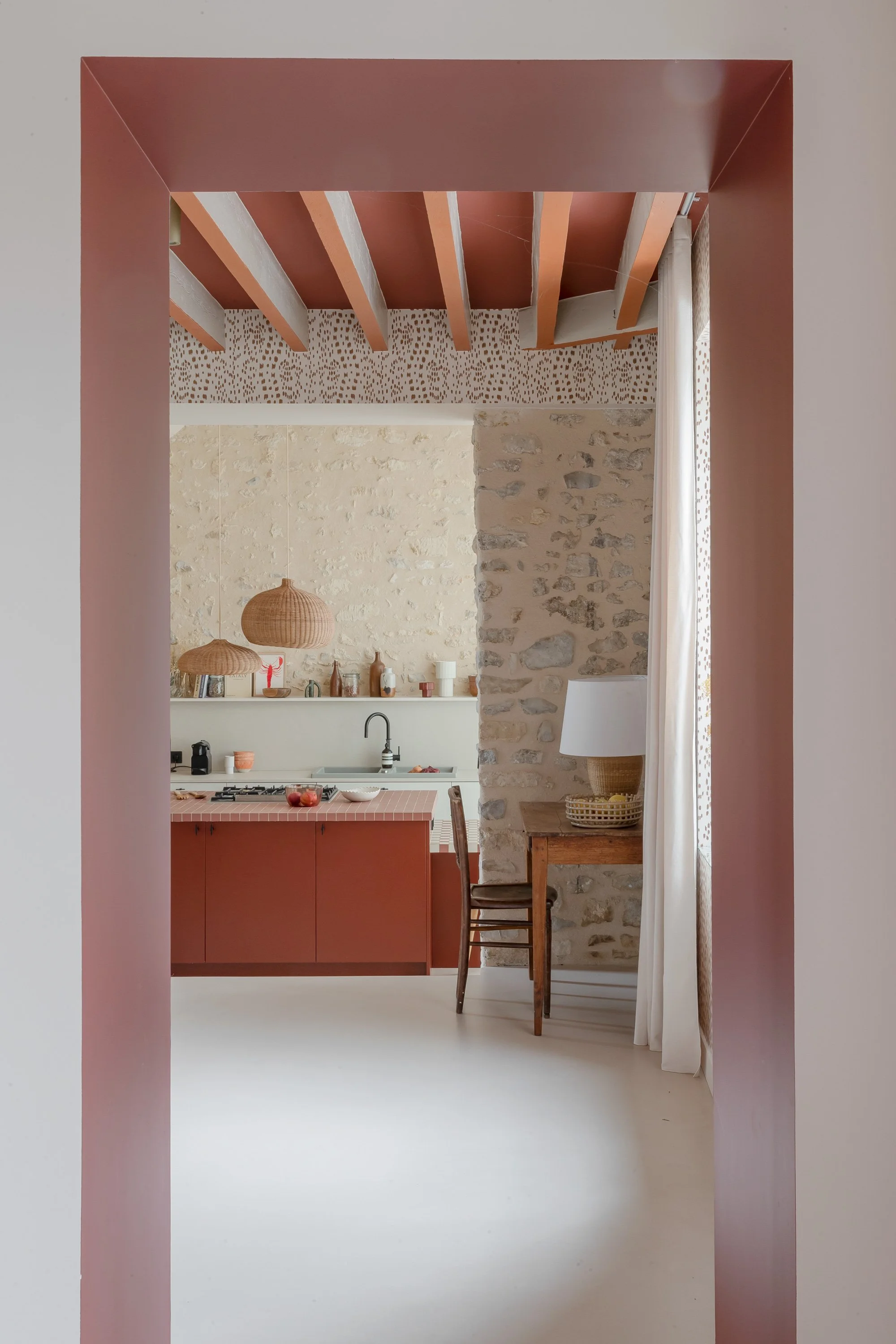 cuisine couleur terracotta agence terres