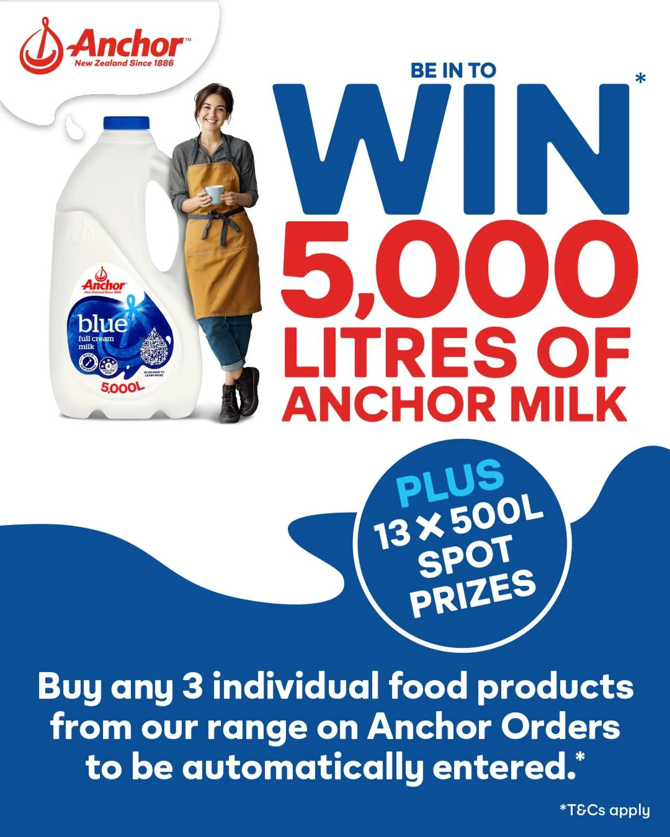 This is an amazing opportunity to win lots and lots of milk&hellip; over 270 crates of it🥛 Simply buy 3 individual food products when you order online and go in the drawer. You&rsquo;ll receive an entry for each eligible purchase. Terms and conditio