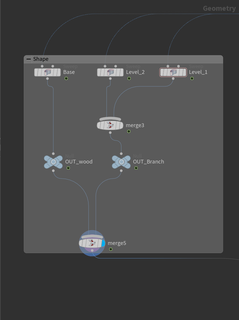 I did the shaping of the tree after the simulation.