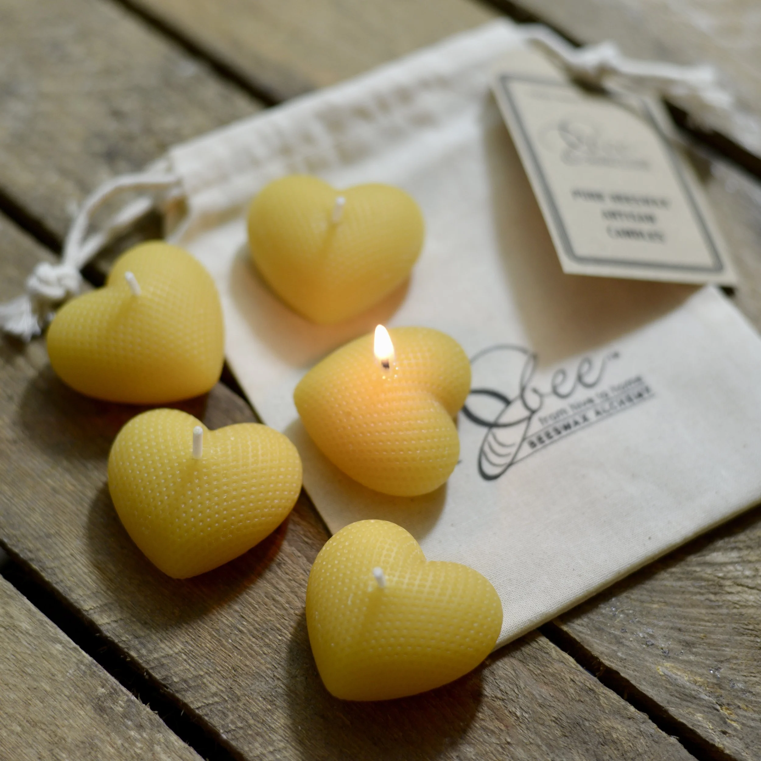 Mini Heart Candles