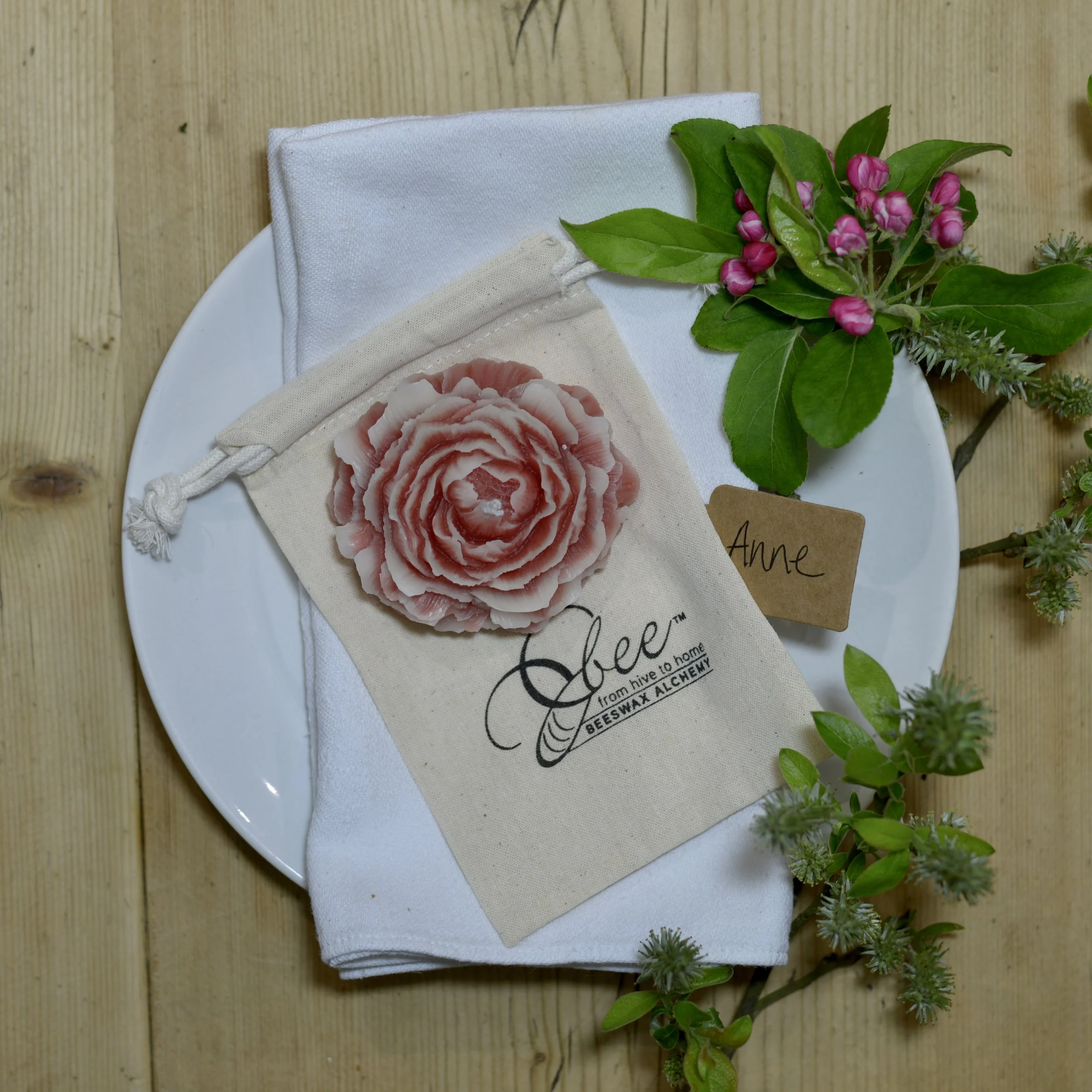 Flower Candle with Gift Bag Event Bundle