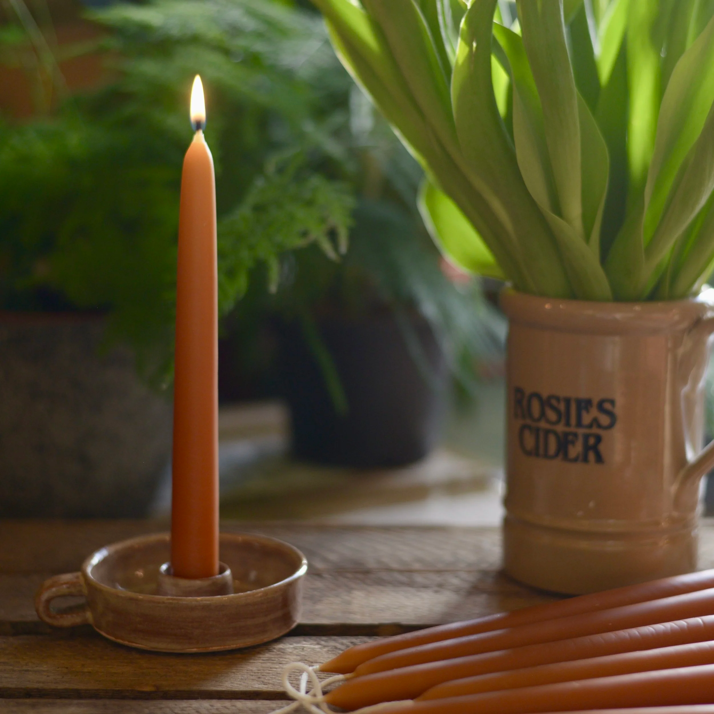 Beeswax taper candle