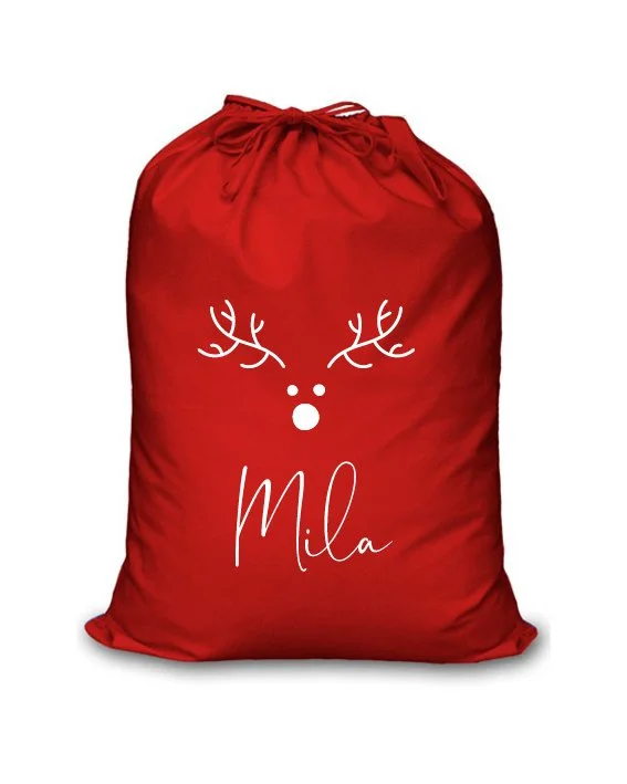 Personalised Santa Sack Minimalist Reindeer and Name.jpg