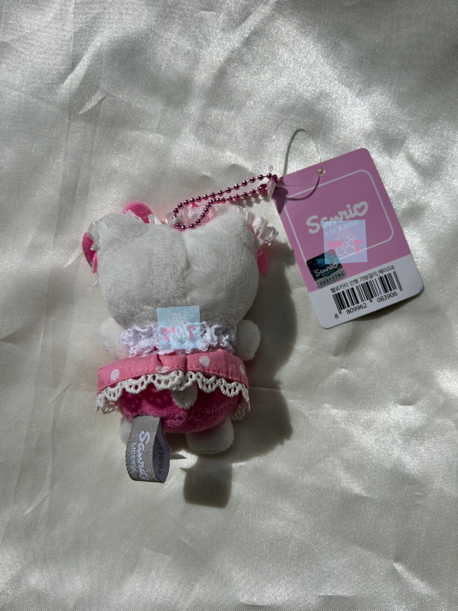 Hello kitty porte-clé en peluche sanrio rose