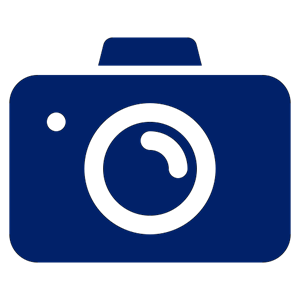 Icon of a camera with a circular lens and a small viewfinder at the top