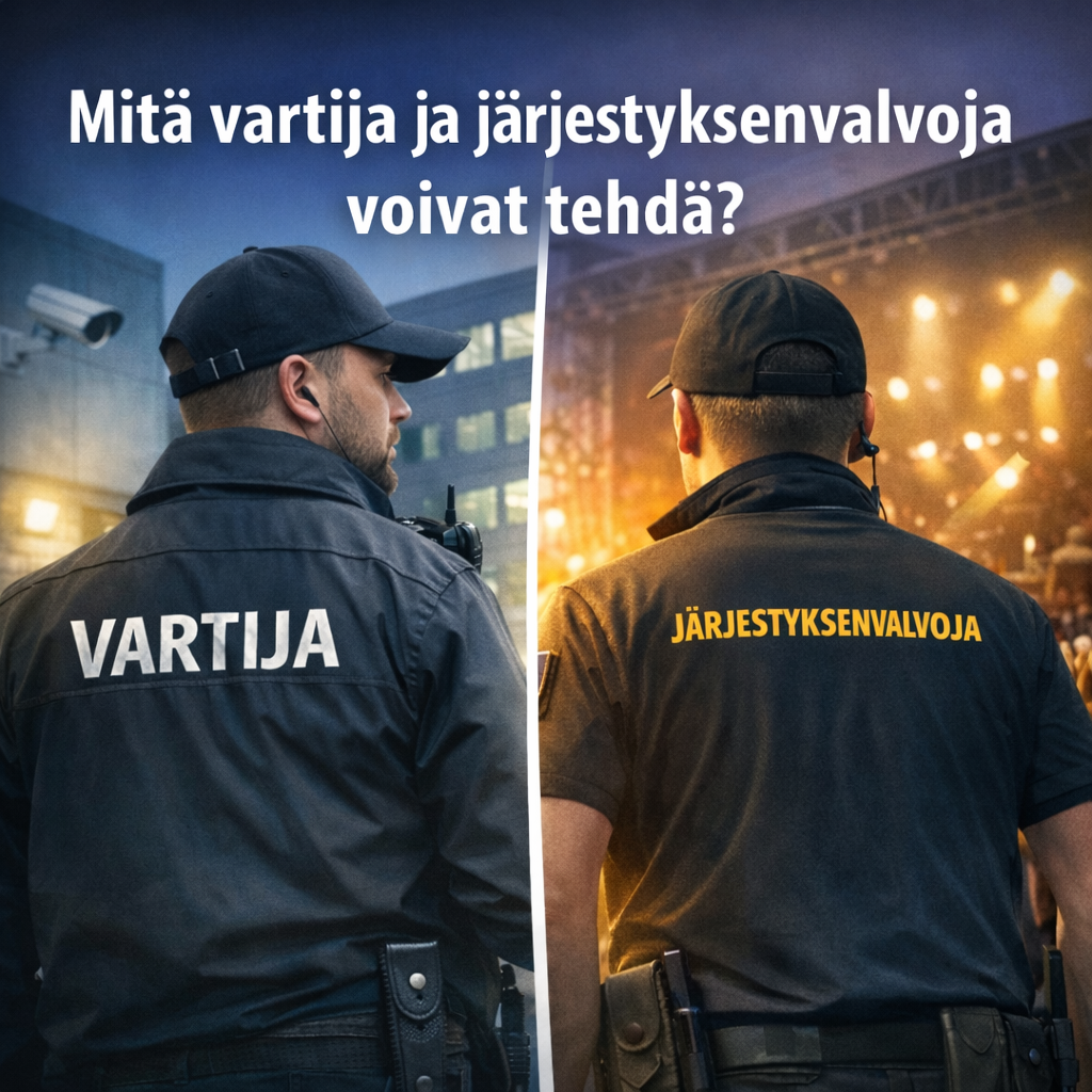 Järjestyksenvalvoja vs vartija – mitä eroa niillä oikeasti on?