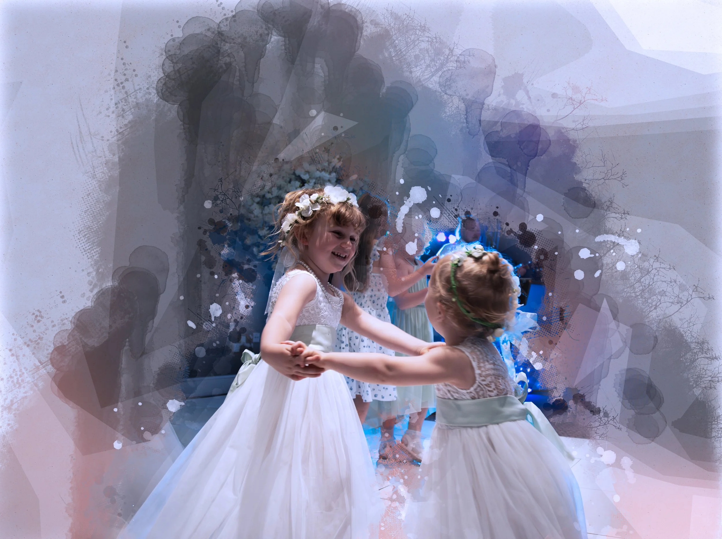 Creative Edit of children dancing at the Alexandria, Ashton under Lyne 
