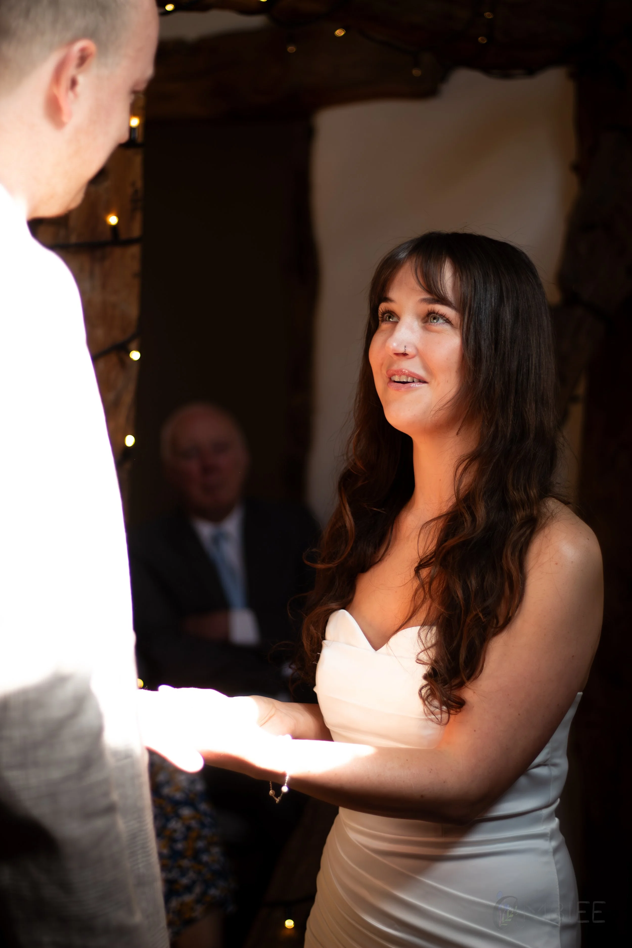 Client on wedding day 