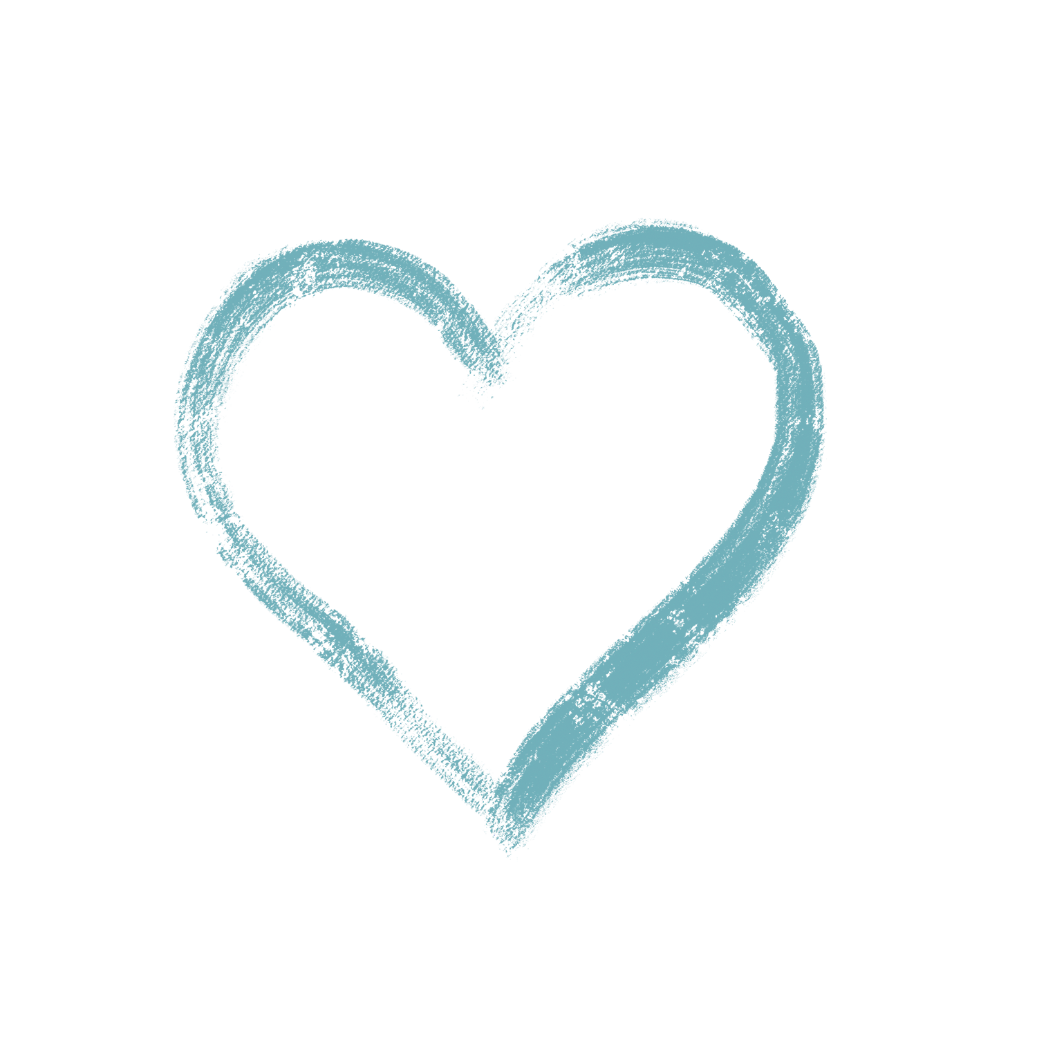 Blue watercolour heart