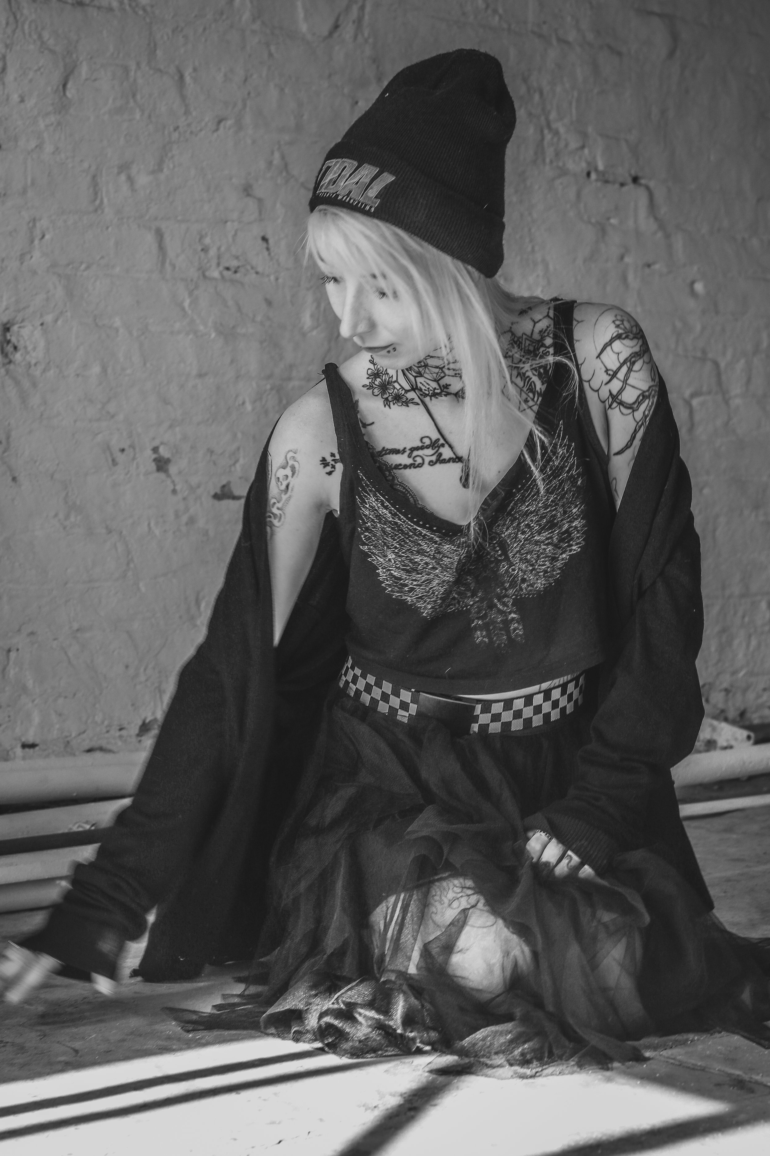 Black and White photo of Amber Stott By David Clayton