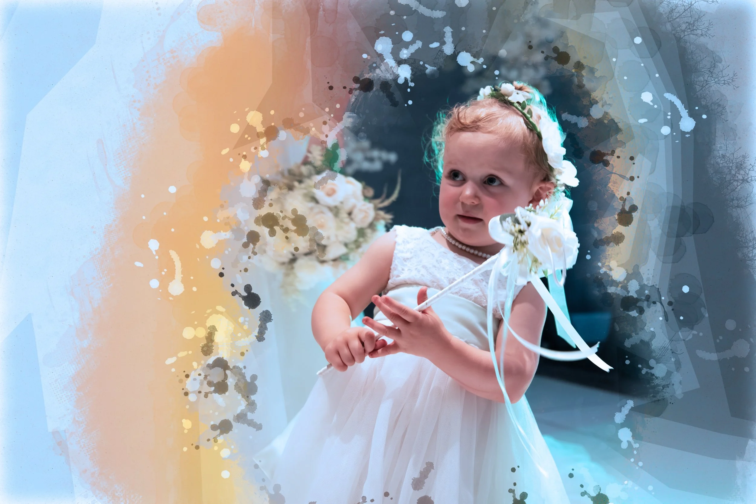 Creative Edit of Bridesmaid dancing at the Alexandria, Ashton under Lyne 