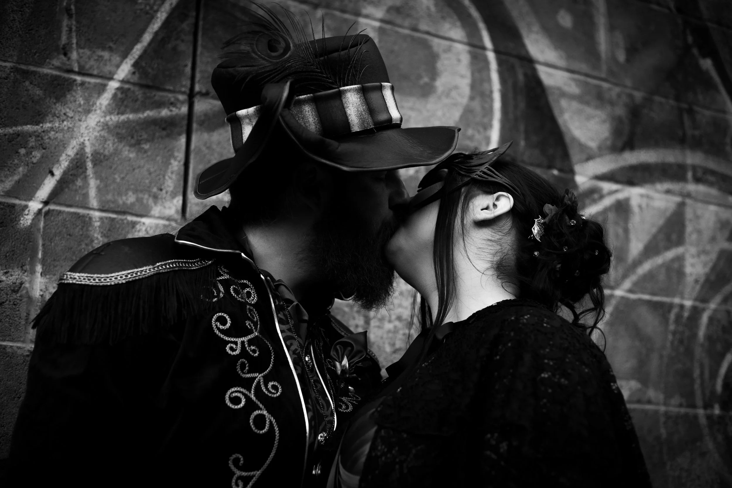 Bride and Groom Kissing, The Witchwood, Ashton Under Lyne