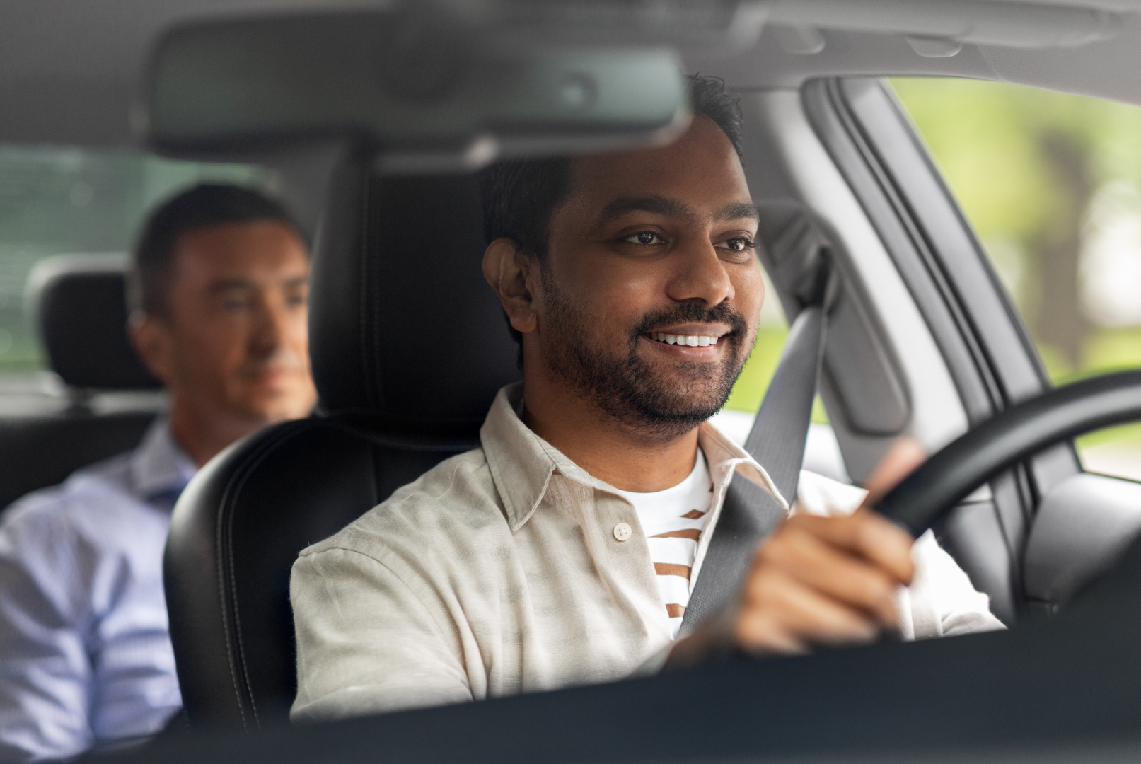 Driver in a car, symbolising coverage for personal vehicles and safety