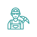 Icon of three people with a magnifying glass.