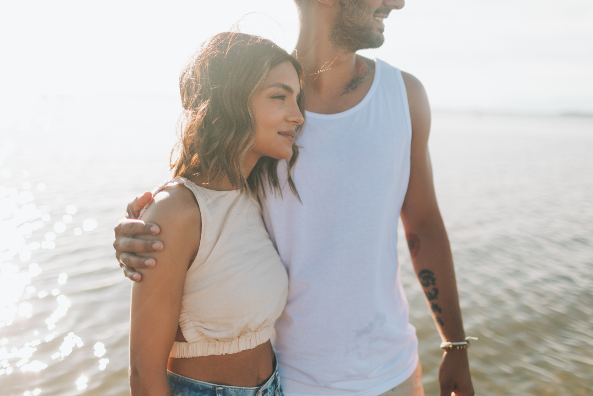 Loved ones embracing, illustrating security and financial protection