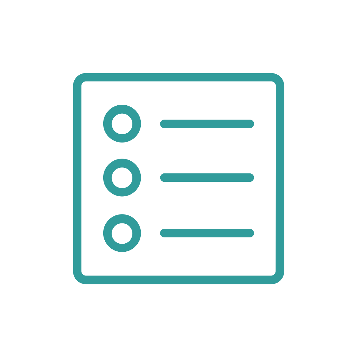 Icon of a ballot sheet with three checkboxes and lines for marking choices.