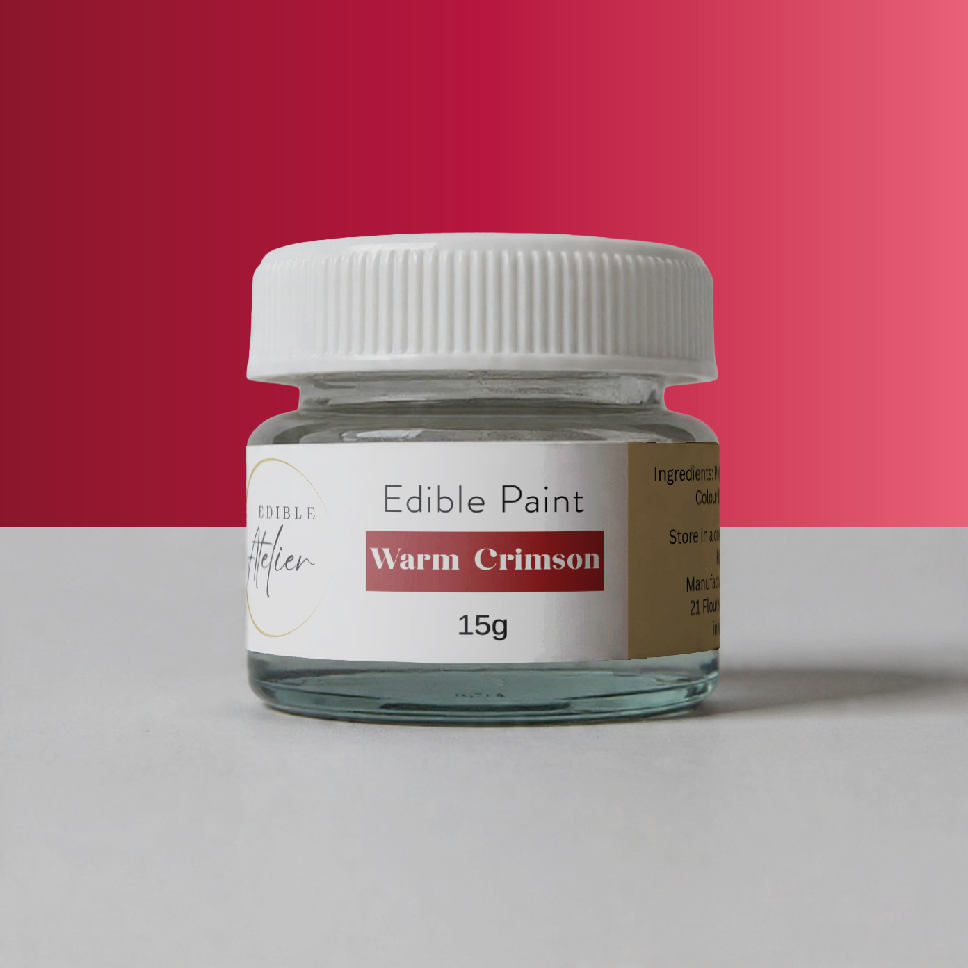 Warm Crimson Edible Paint - 15mL