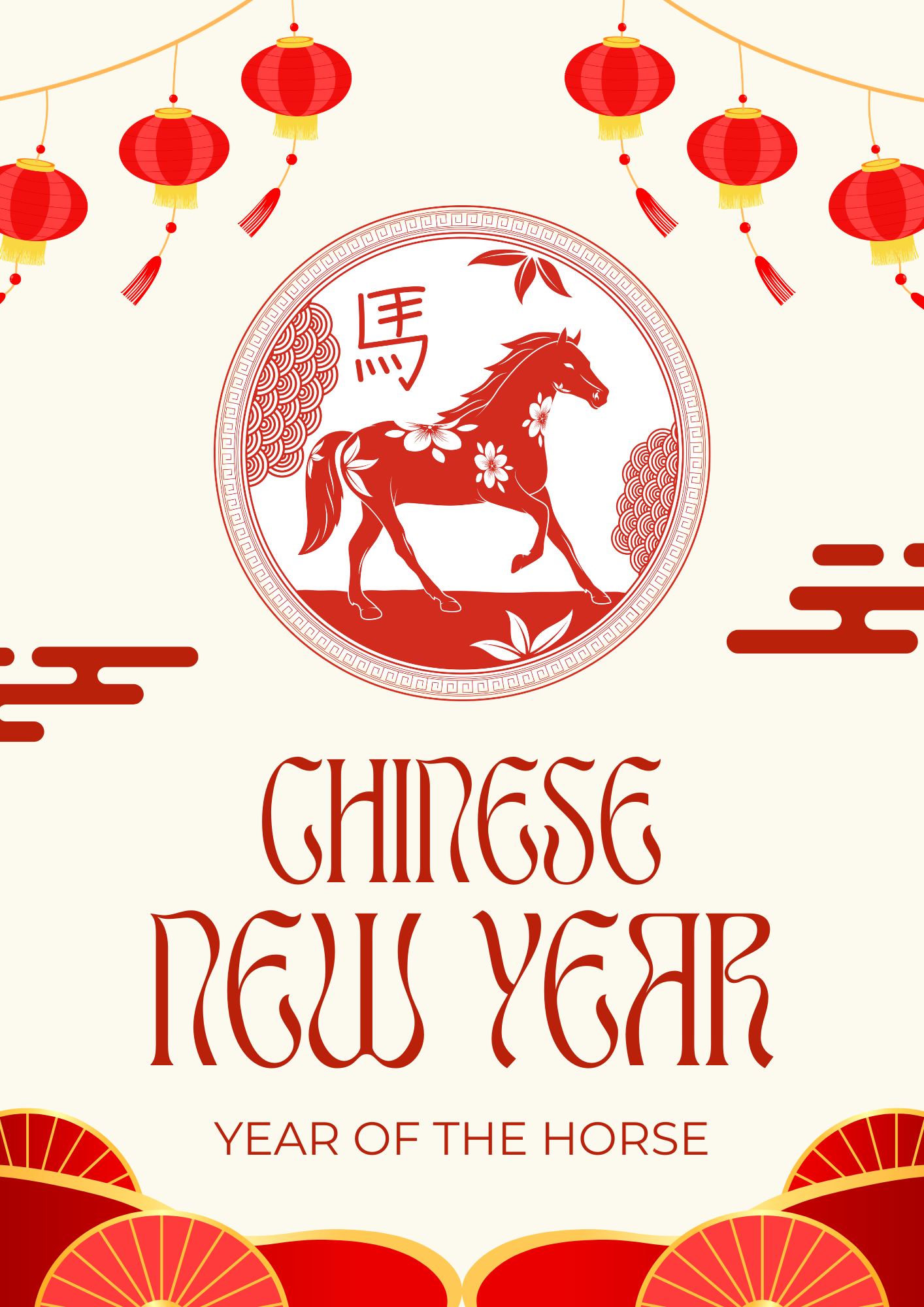Student-created event poster advertising Chinese New Year