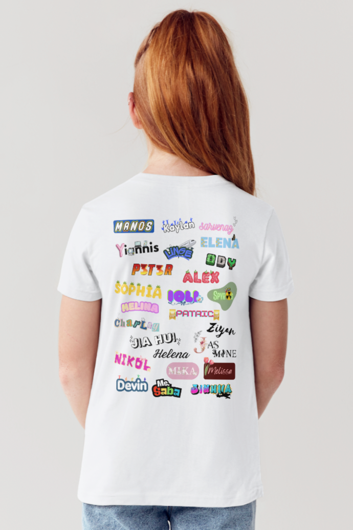 Mockup of our student-created Graphic Design club t-shirt