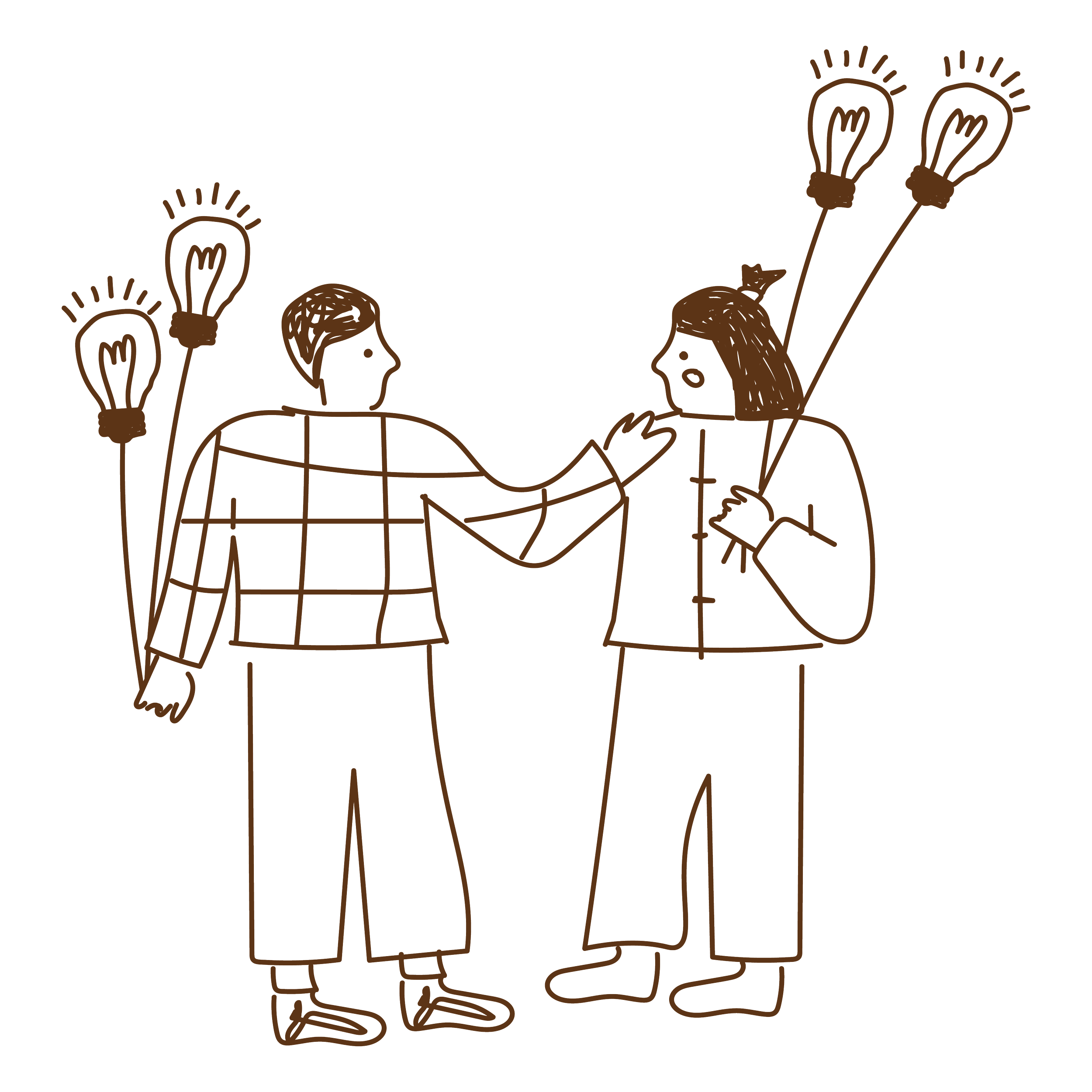 Etsy-Kurs mit zwei Personen. Etsy Coach übergibt Luftballons.