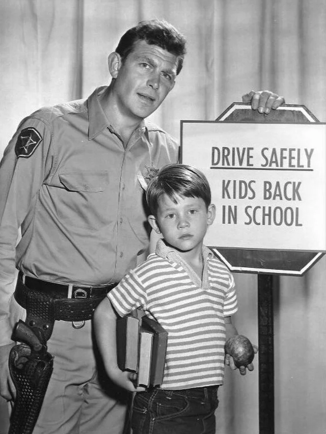 Andy Griffith and Ron Howard (as Opie) from The Andy Griffith Show