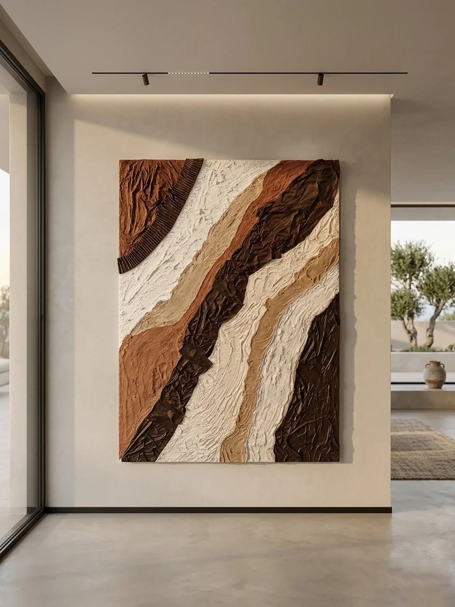 Esta obra nace de un proceso de trabajo muy cuidado, donde la materia, las capas y el gesto han sido esenciales para construir su lenguaje.

Es una pieza desarrollada desde la experimentaci&oacute;n con texturas y pintura en movimiento, pensada casi 