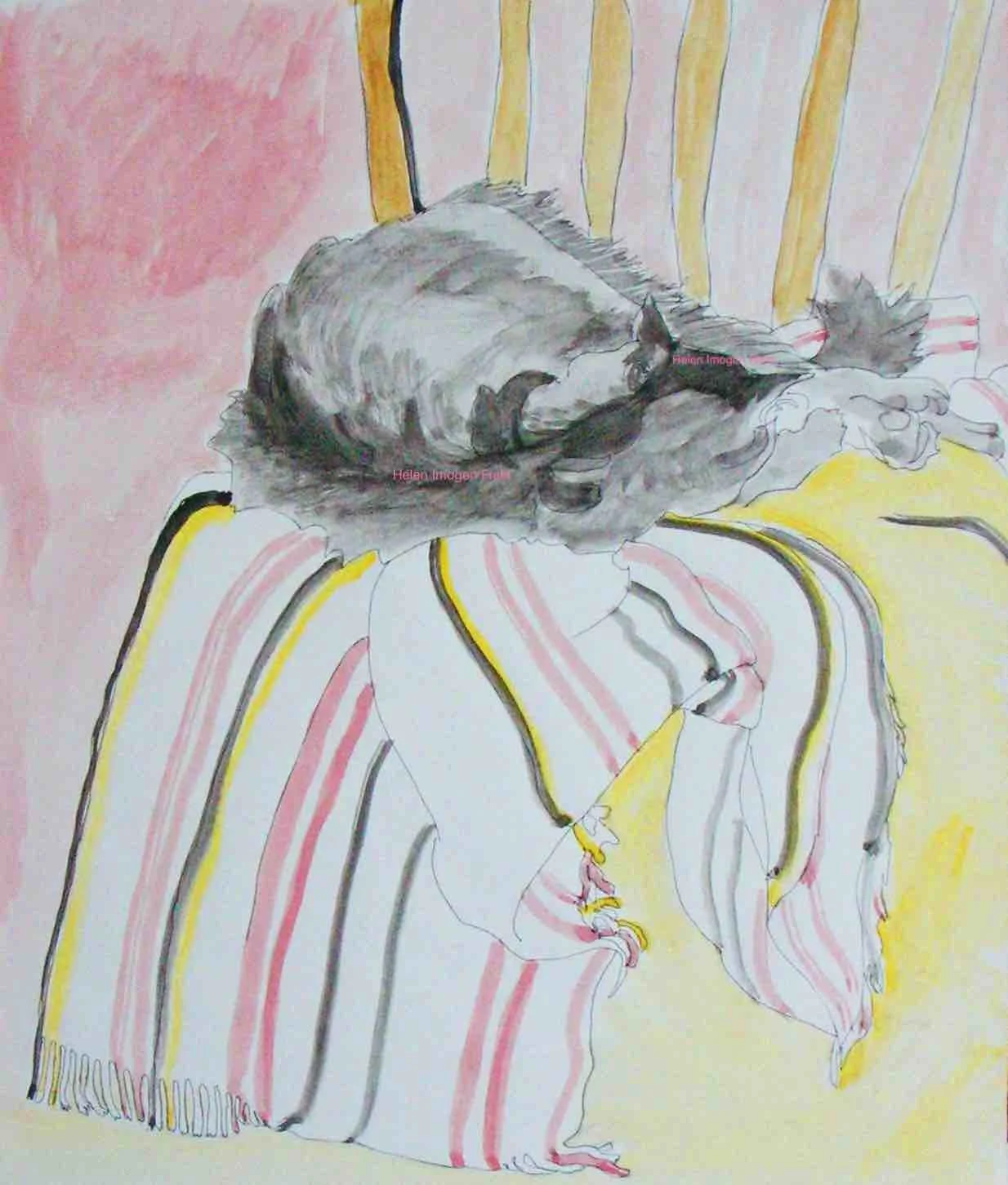 Drawing pen watercolour Grey cat WM 75kb.jpg