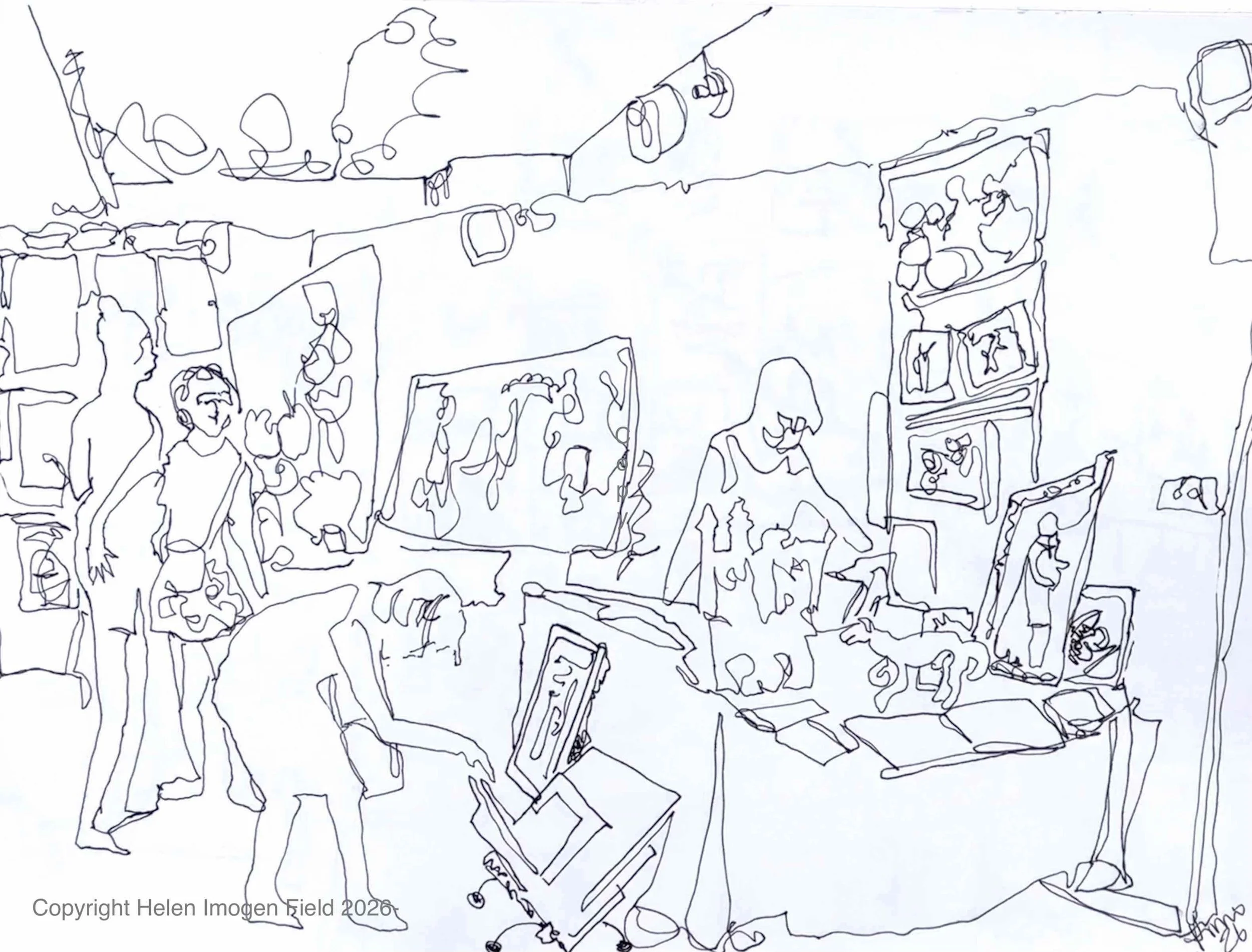 Drawing the exhibition