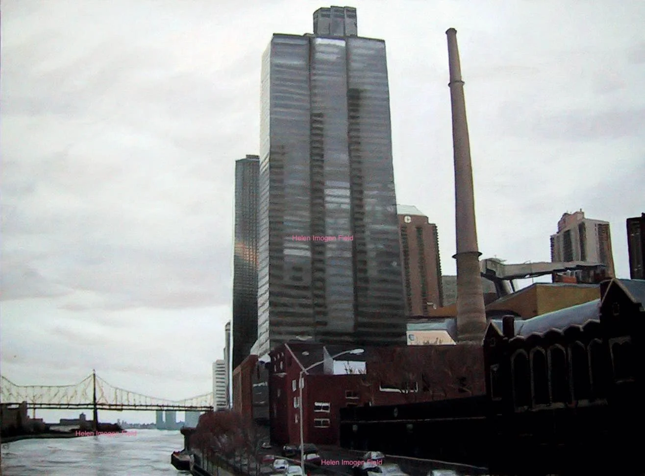 Oil painting East River Queensboro bridgeWM 90kb.jpg