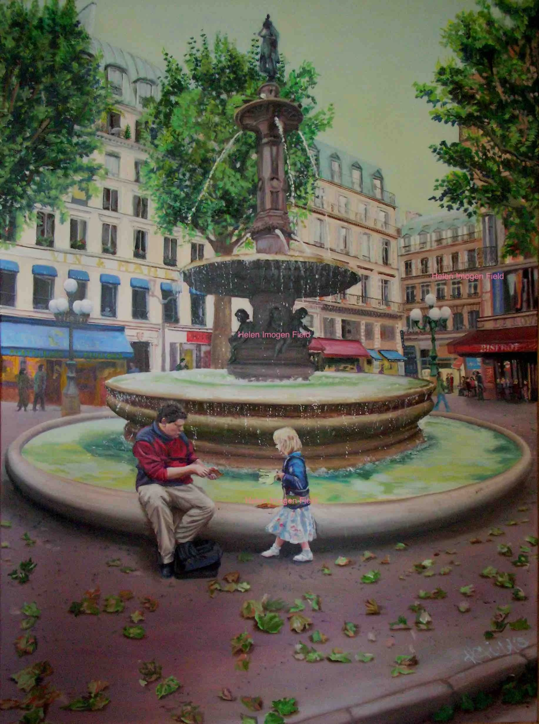 Oil painting Paris fountainWM200kb.jpg