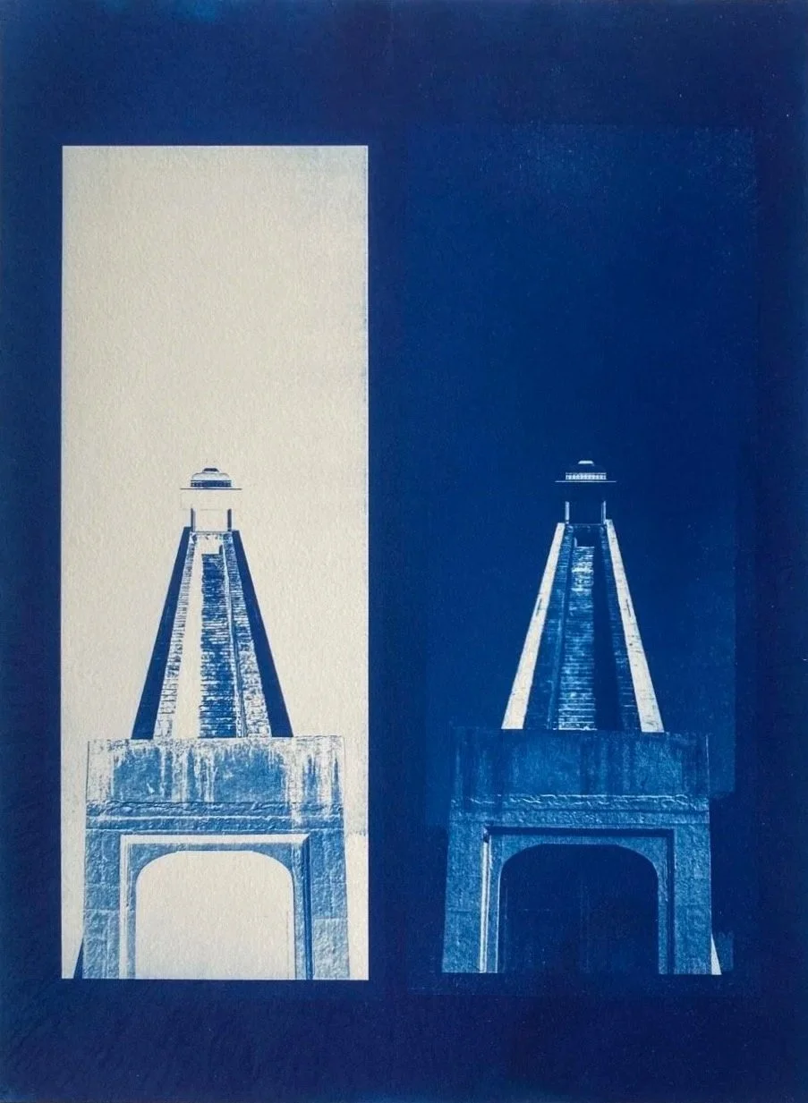 Positive Negative, Vrihat Samrat Gnomen, 2021, Cyanotype, 38 x 28cm
