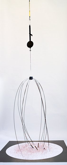 Drawing Machine, 2015, mixed media, 300 x 94cm