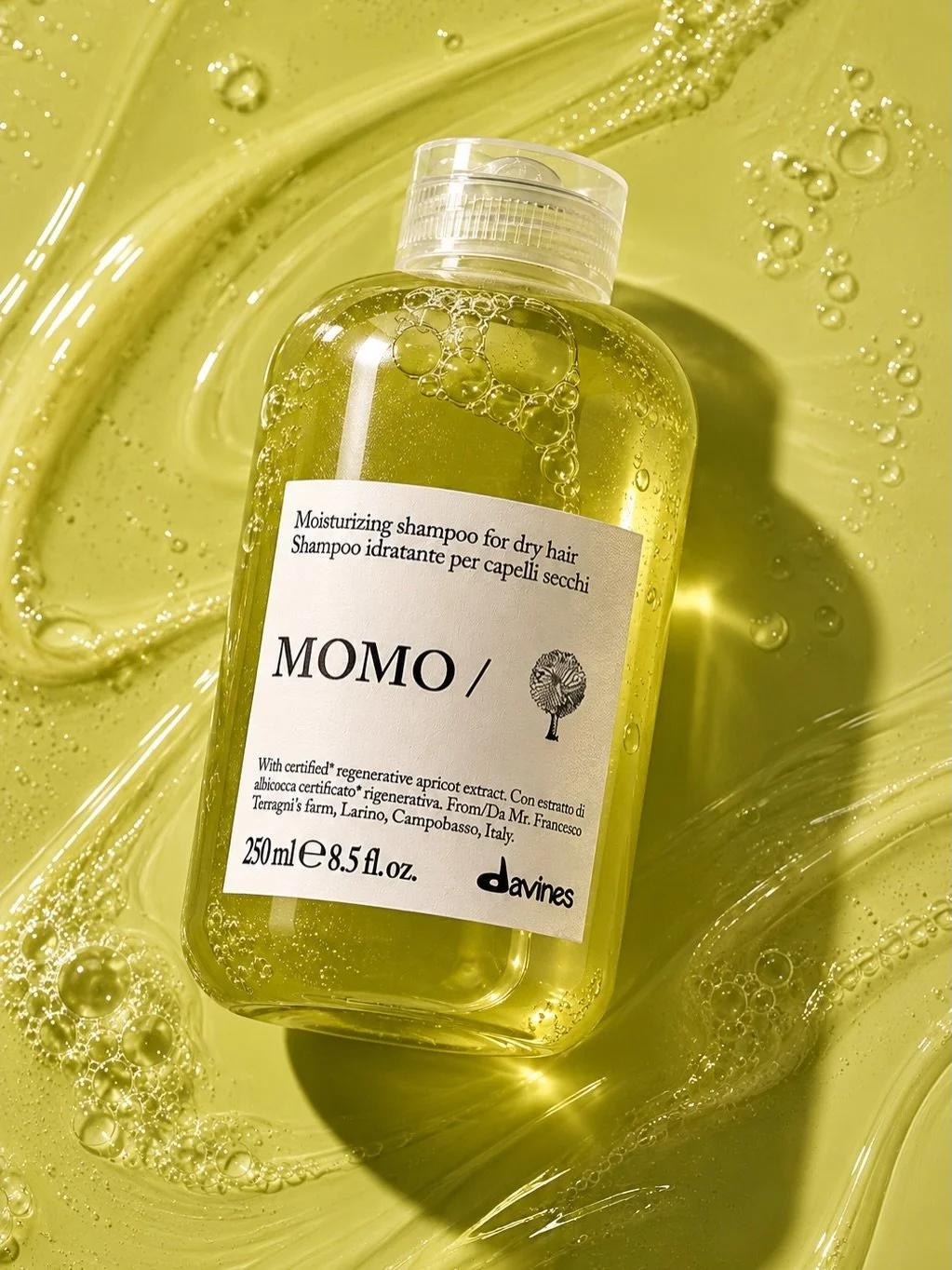 SUMMER HAIR STARTS WITH HYDRATION. 

When the warmer months arrive, hair faces daily stress from sun exposure, salt water, chlorine and frequent washing.

The Davines MOMO Shampoo is formulated with regenerative apricot extract to gently cleanse whil