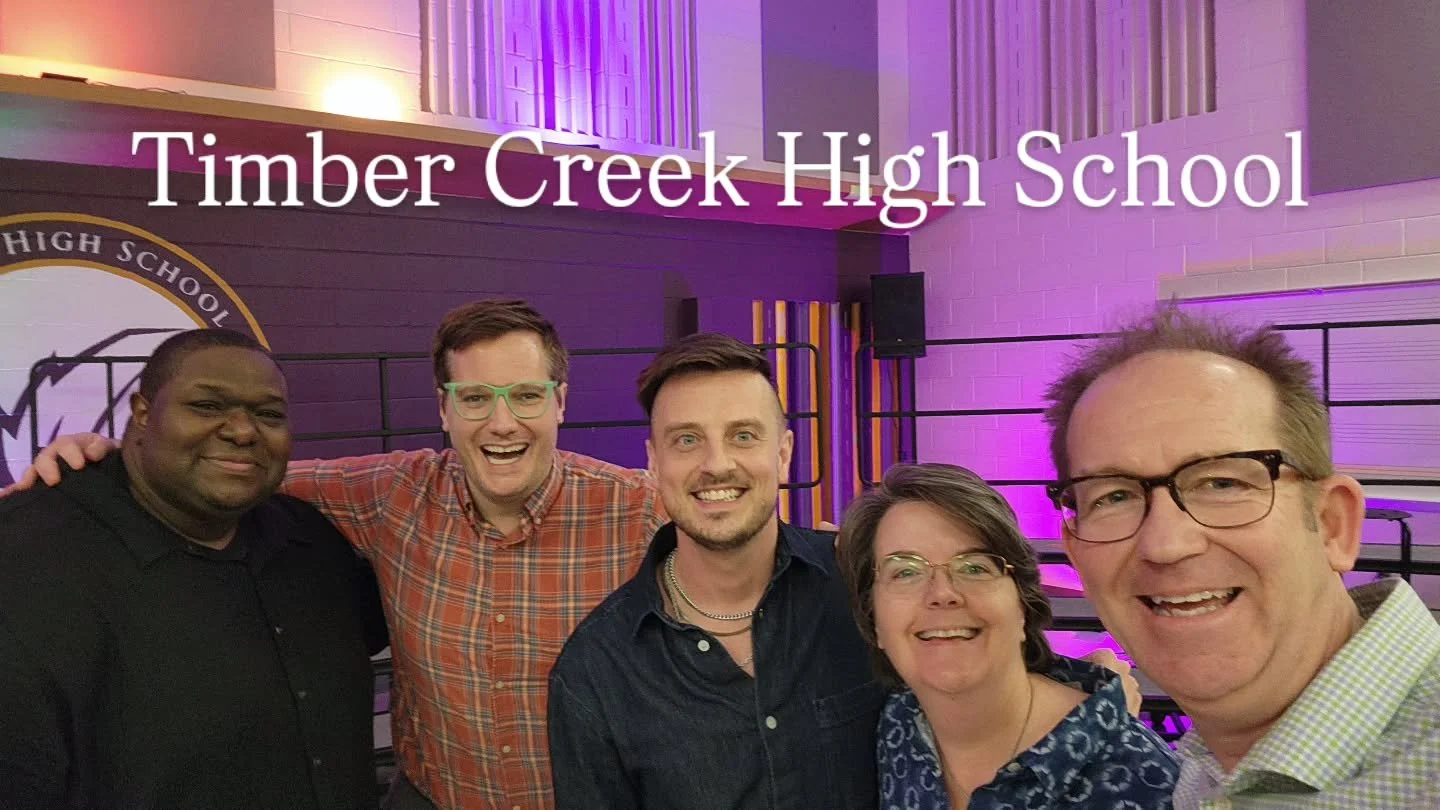 What a fantastic afternoon with the choir at TimberCreek High School. Thank you, Adrian and Caleb, for sharing your wonderful students with us and for such a warm welcome. They are outstanding.