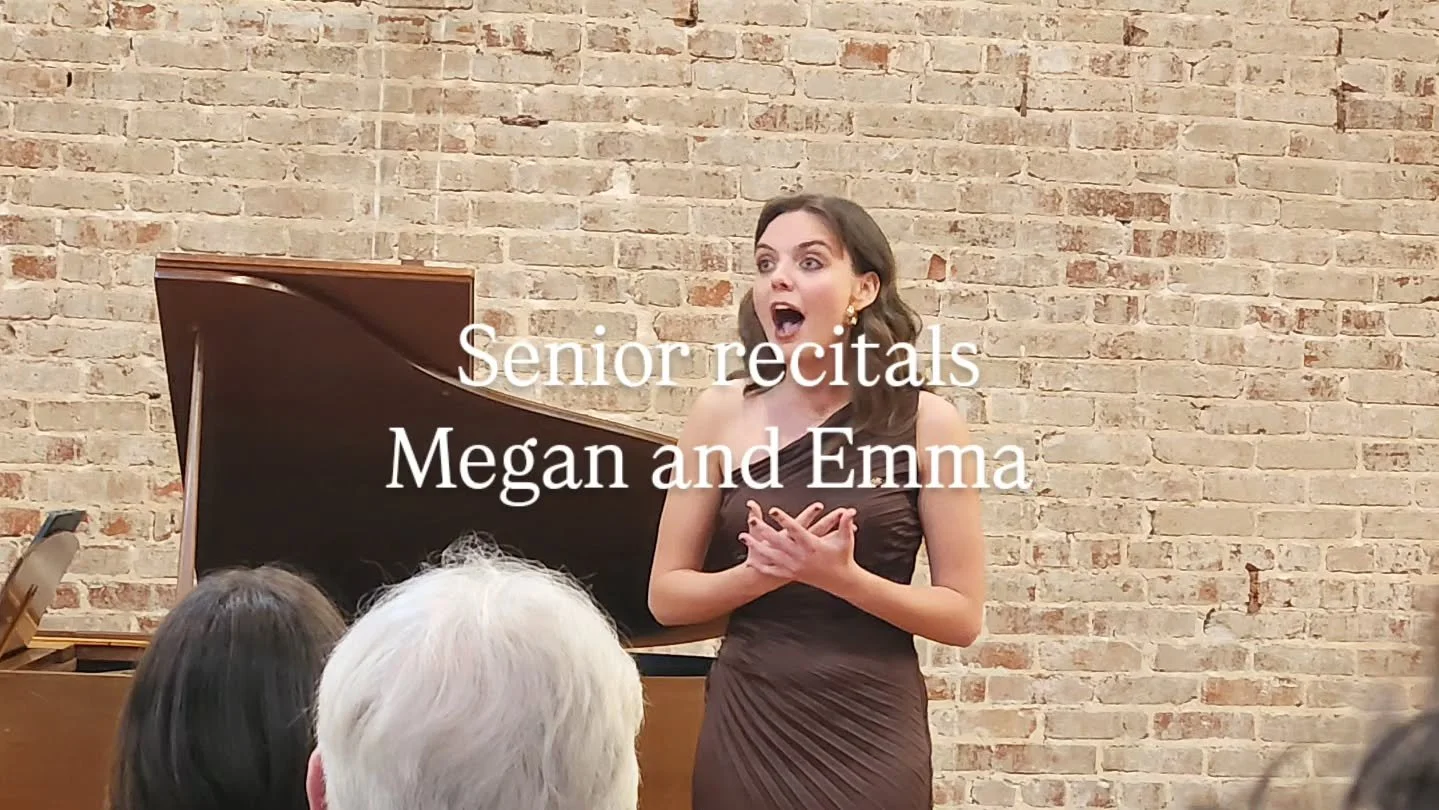 Two of my dearest students just completed their senior recitals. Congratulations to Megan Austin and Emma Hatfield on doing such a fantastic job. Thanks to their friends for contributing to the wonderful programs and a big thank you to Megan Barth Ar