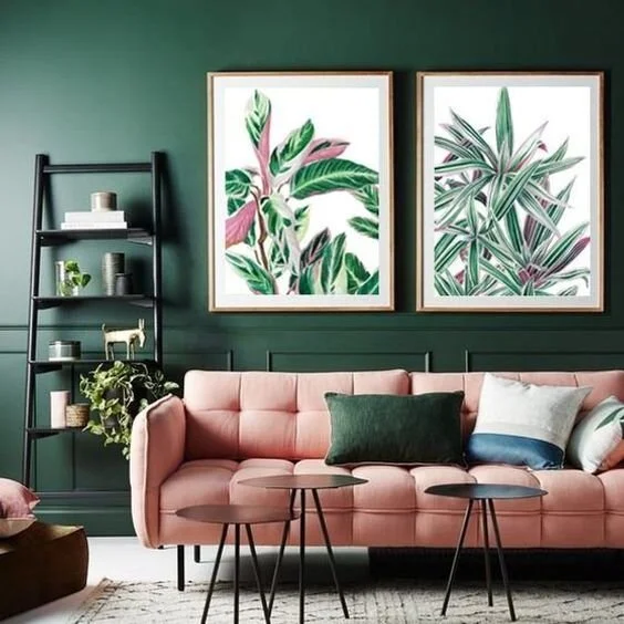 DARK GREEN PINK living room.jpg