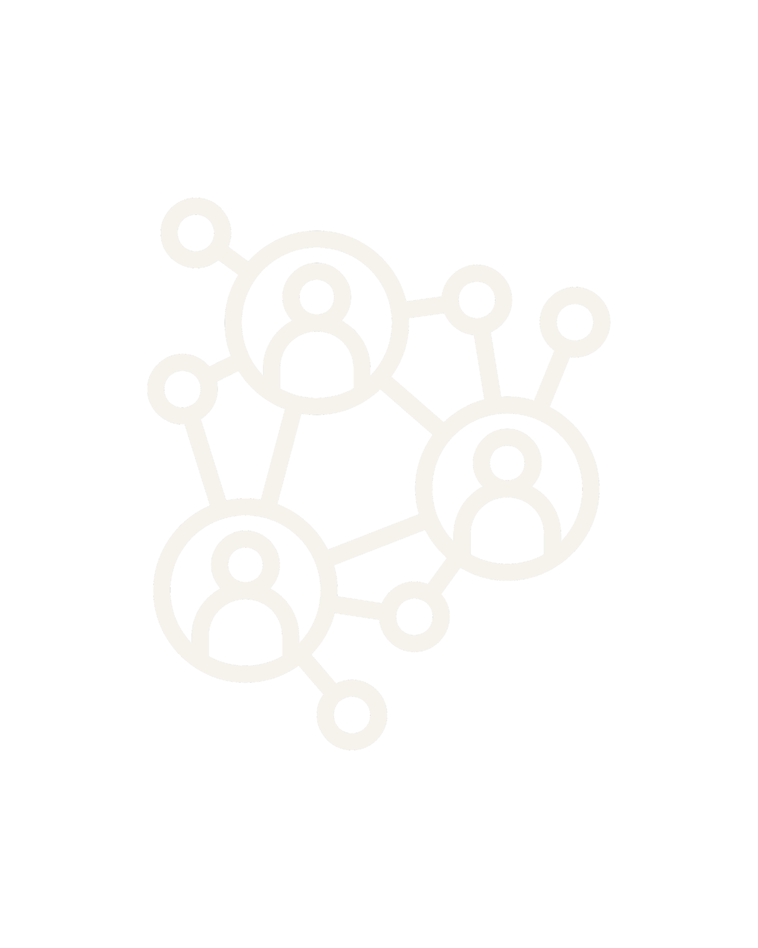 Network diagram with interconnected nodes represented by circles and lines, on a black background, with white line art.