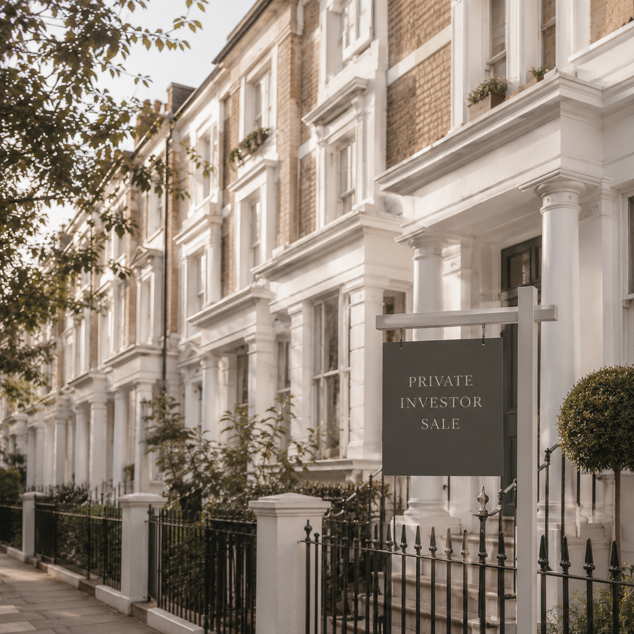 Private Investor Sale Board outside a property - Heritage Property Consultants