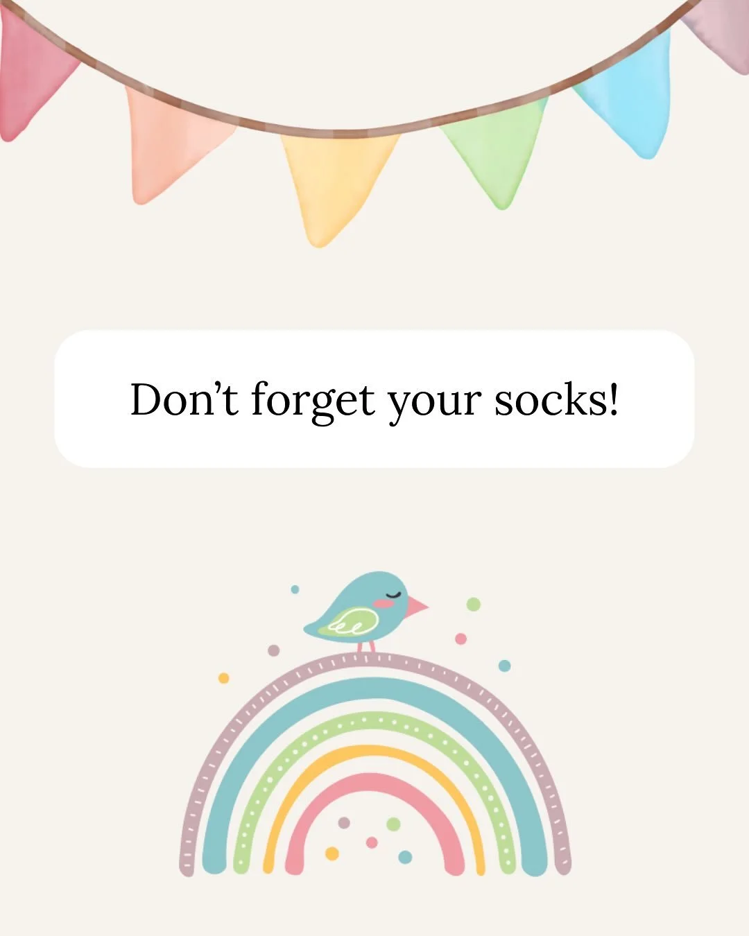 🧦Socks and indoor play spaces just go together! At Rainbow Lane, we go to great lengths to keep the play space super clean, so in addition to our daily deep cleans we ask that all kids and adults wear socks in the play space. No shoes or bare feet! 