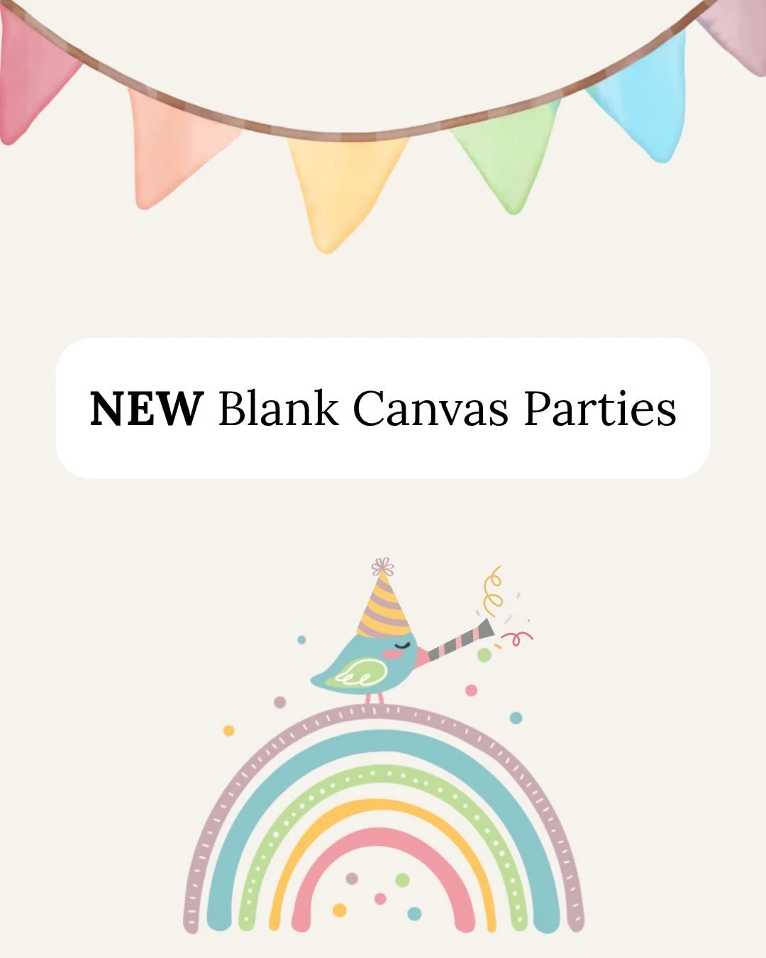 Spring party season is in full swing at Rainbow Lane! Check out our new Blank Canvas party package! 🌈✨ Book your hassle-free party today!