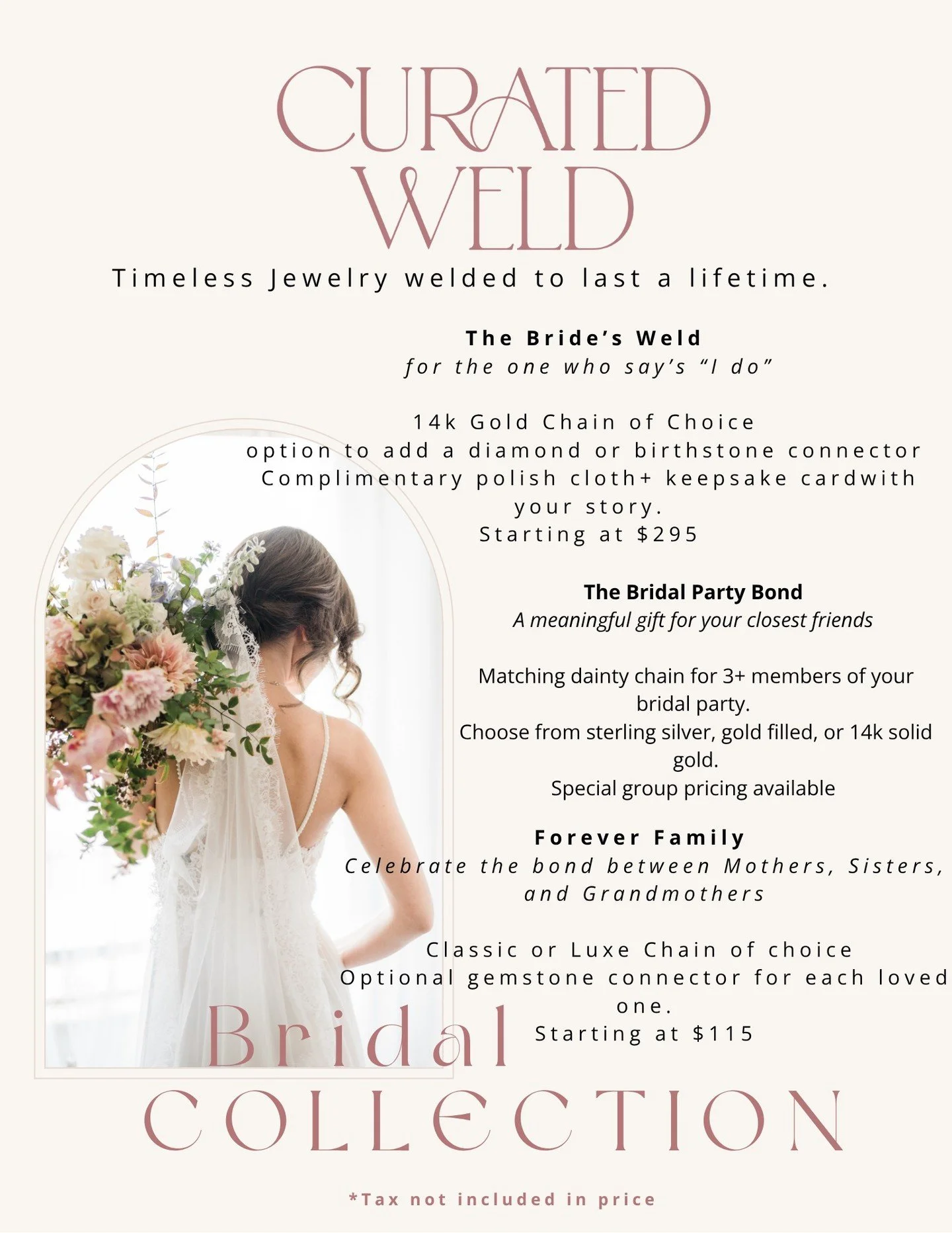 ✨A love story deserves lasting details✨

The Bridal Collection brings Permanent Jewelry to your forever moments. Designed to sparkle with you from &quot;yes&quot; to &quot; I do&quot; and beyond 💍 

Curated for your happily ever after 💗

📍Booking 