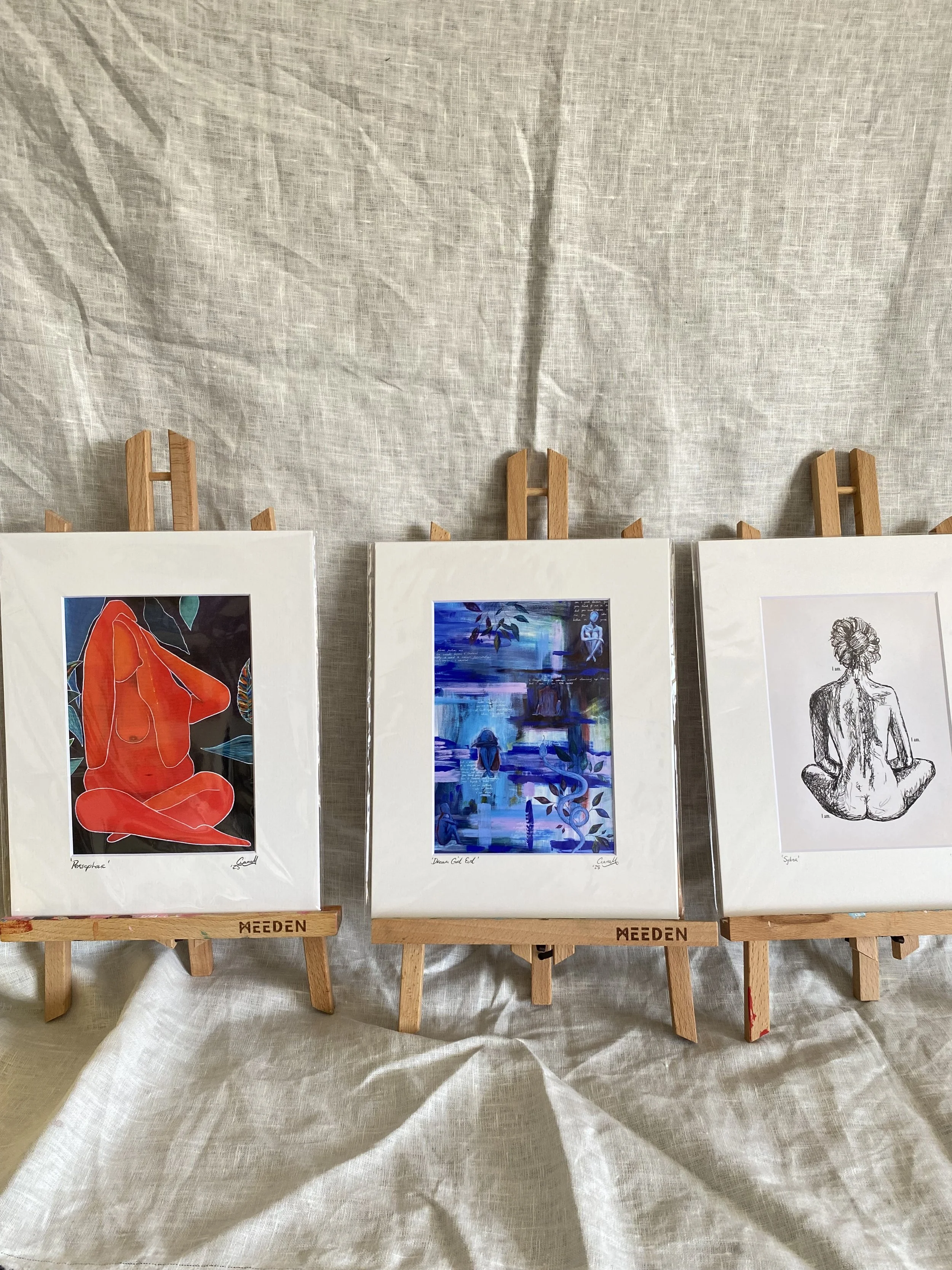 Trio of Prints - Persephone, Sylvia & Dream Girl Evil