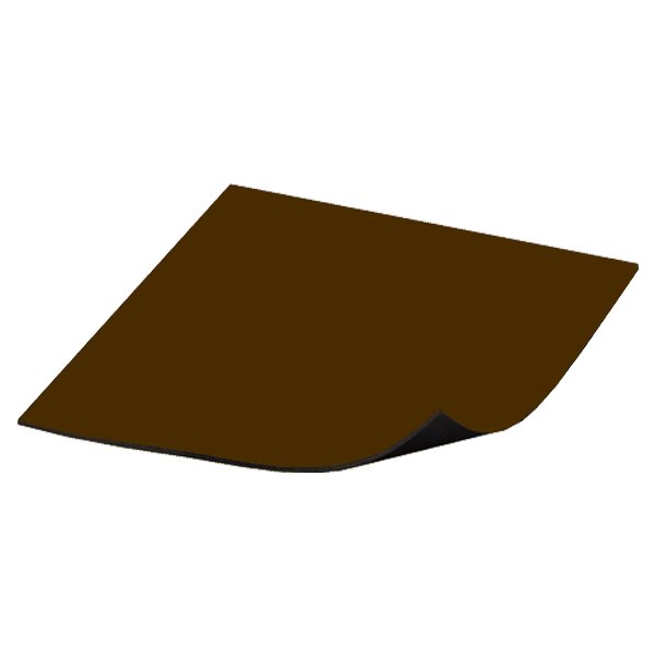 brown sheet of sandpaper slightly curled on edge