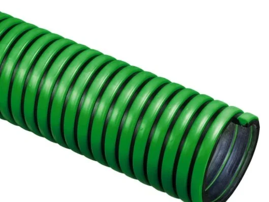 Green corrugated flexible hose pipe