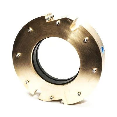 Brass circular segmented mechanical component with screws