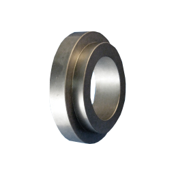 Metal washer or spacer on white background