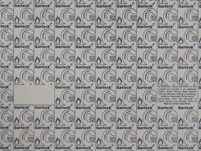 Pattern of the Garlock logo on a white background.