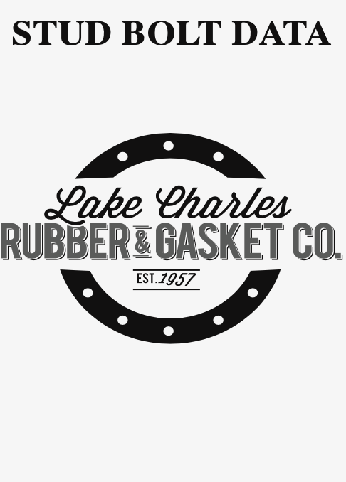 Logo for Lake Charles Rubber & Gasket Co., established 1957, featuring stylized rubber gaskets and bold text.