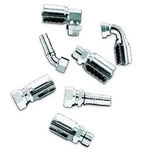 Collection of metal fittings and adapters for plumbing or hydraulic use.
